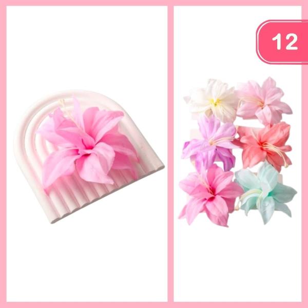 Artificial Tropical Lily Hair Clip (12 Units)