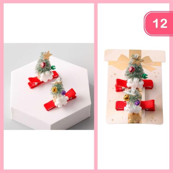 CHRISTMAS TREE ALLIGATOR CLIPS (12 UNITS)