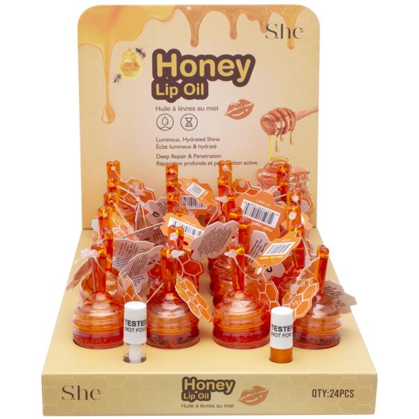 SHE MAKEUP HONEY LIP OIL (24 UNITS)