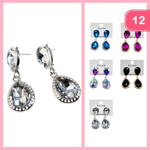 Dangle Rhinestones Earring (12 Units)