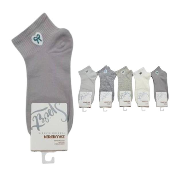 Bow Embroidered Ankle Socks