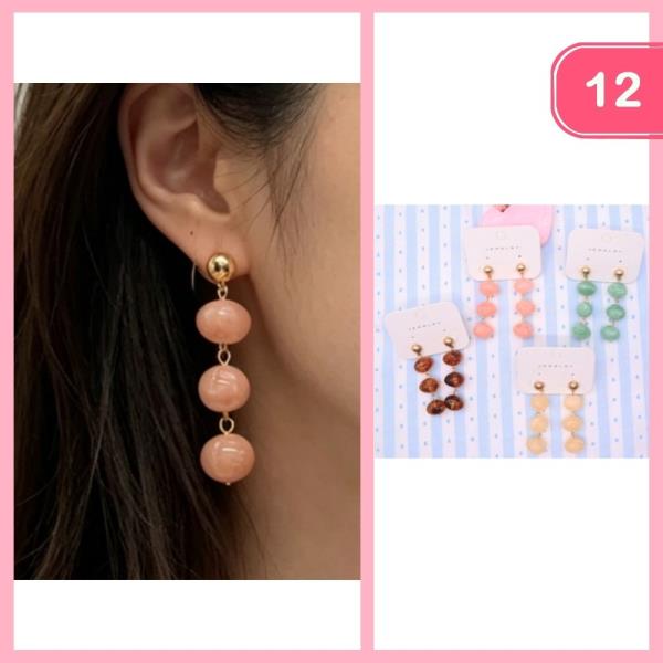 Beaded Drop Dangle Earring (12 Units)