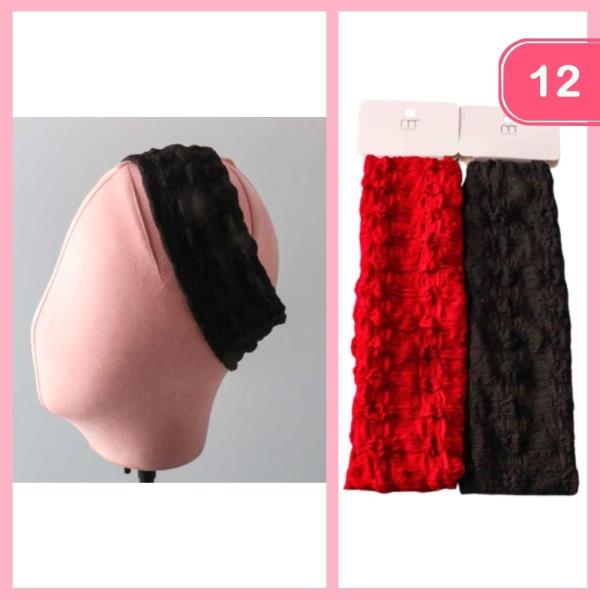Textured Weave Puckered Headwrap (12 Units)