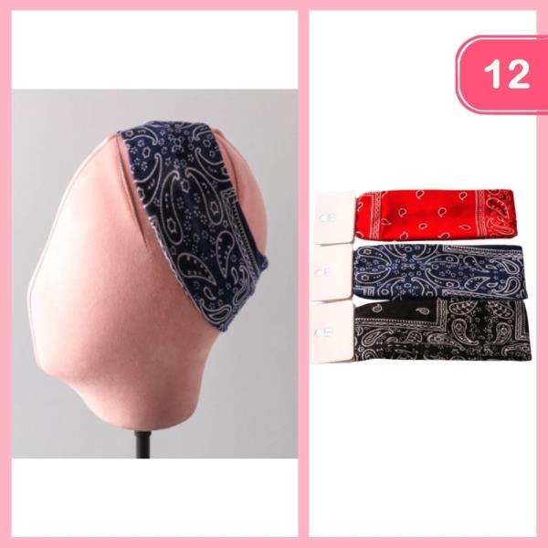 Paisley Bandana Headwrap (12 Units)