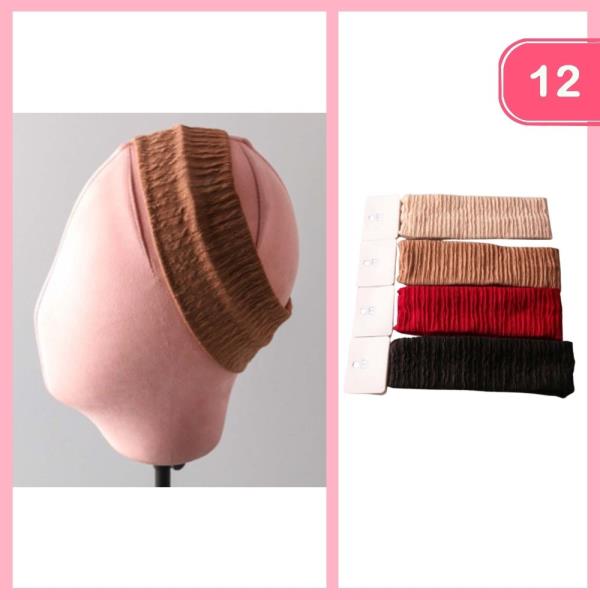 Puckered Ribbed Head Wrap (12 Units)