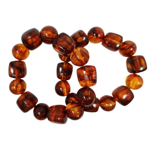 SQUARE BEADED STRETCH BRACELET