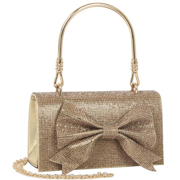 Rhinestone Front Bow Evening Bag