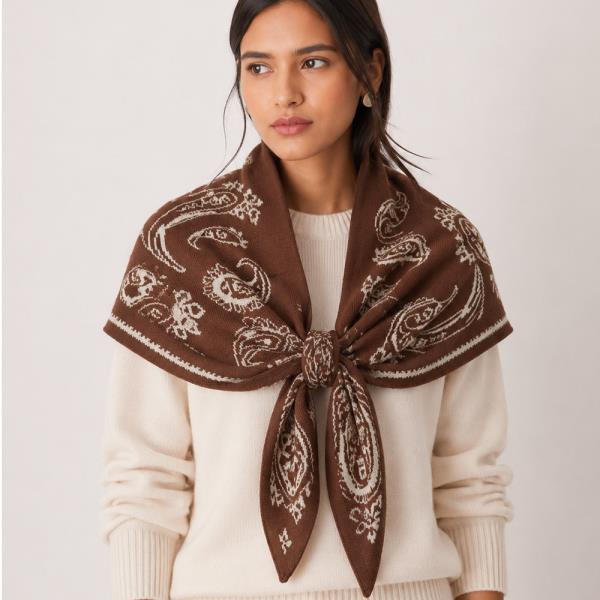 PAISLEY KNITTED TRIANGLE