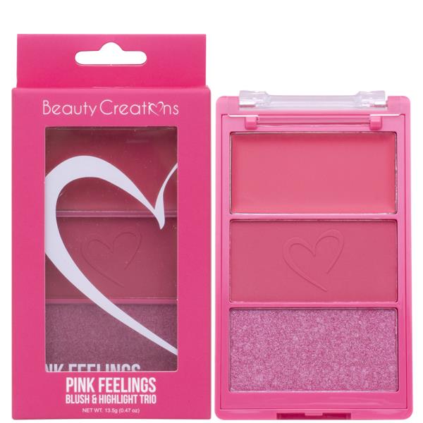 BEAUTY CREATIONS PINK FEELINGS BLUSH AND HIGHLIGHT TRIO