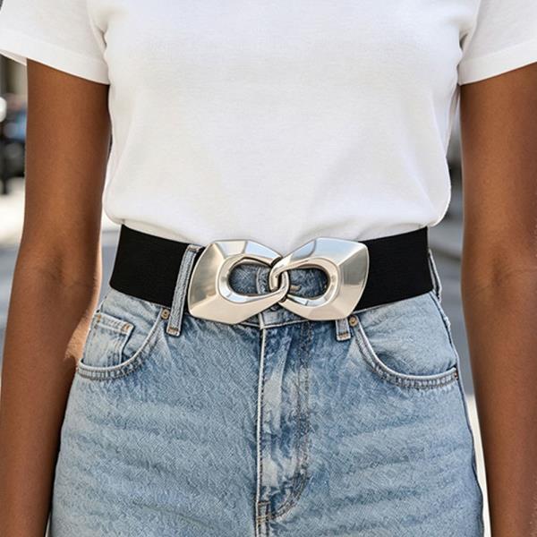 INTERLOCKING LINK STRETCH WAIST BELT