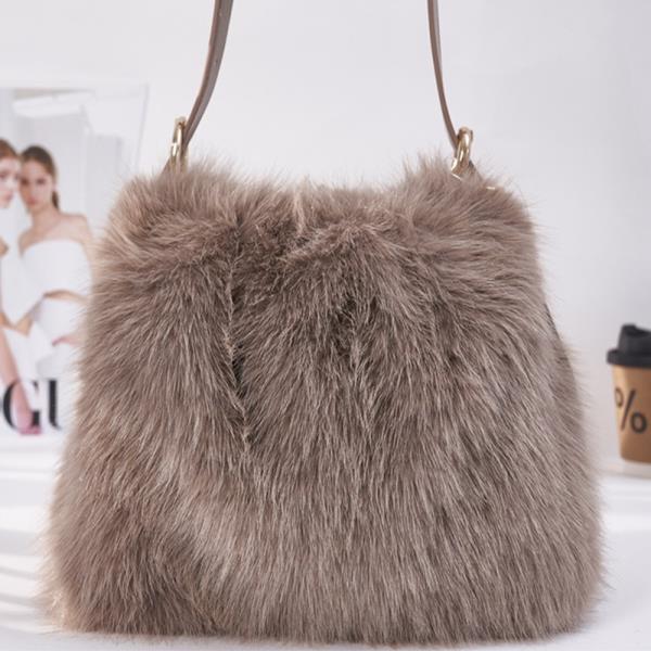 Chic Fur Slouchy Shoulder Bag
