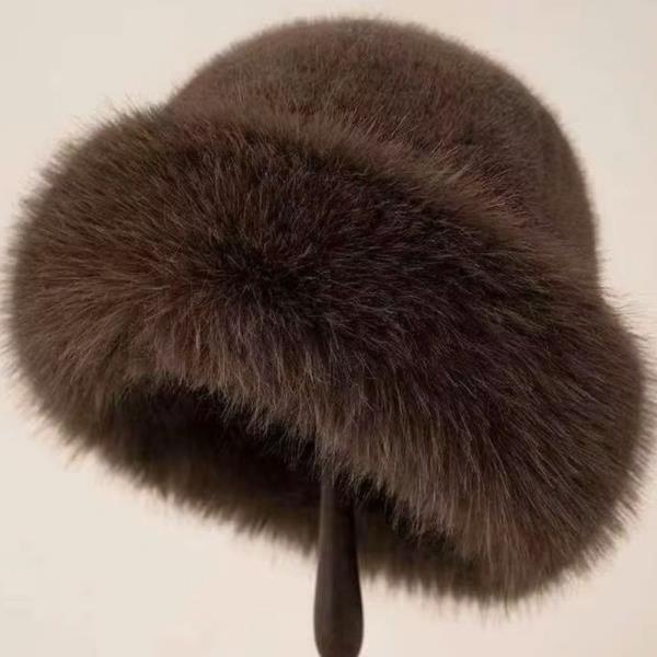 PLUSH WIDE BRIM BUCKET HAT