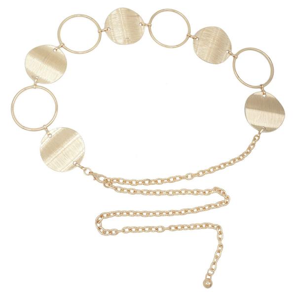 TEXTURED DISC & RING CHAIN BELT