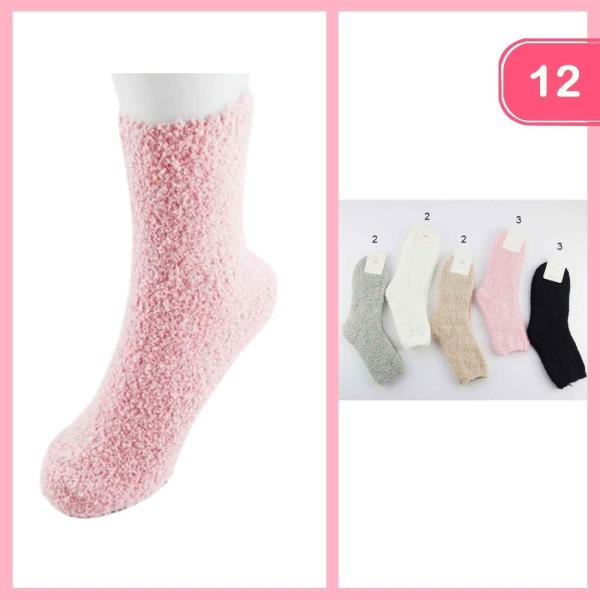 Fuzzy Socks (12 Units)