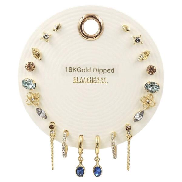 Multi Stone Earrings 10PRS