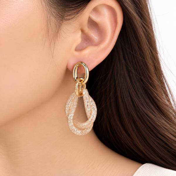 SODAJO Glitter Twisted Open Teardrop Dangle Earring
