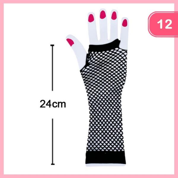 Fishnet Fingerless Gloves (12 Units)