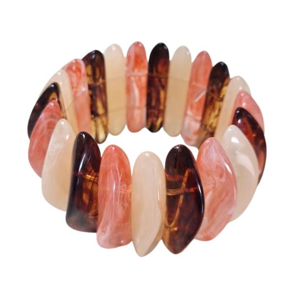 CHUNKY ACRYLIC RESIN STRETCH BRACELET