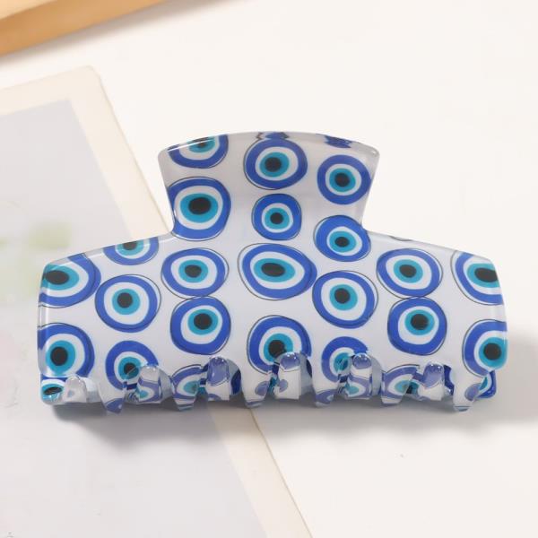 Evil Eye Print Hair Claw Clip