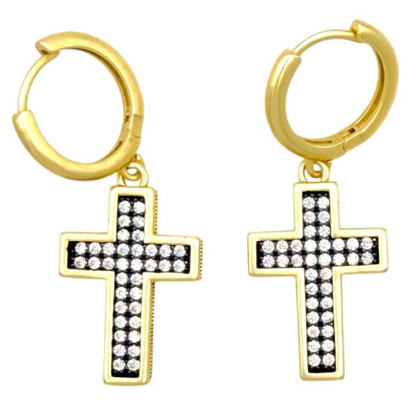 CROSS DANGLE EARRING