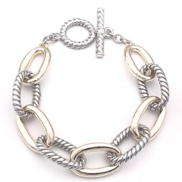 Two Tone Bangle Bracelet
