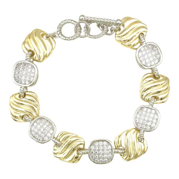 Two Tone Square Bracelet