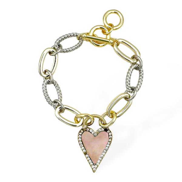 Heart Linked Charm Bracelet