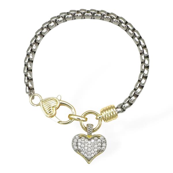 Heart Pave Pendant Necklace