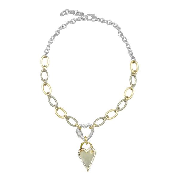 Heart Pendant Linked Necklace