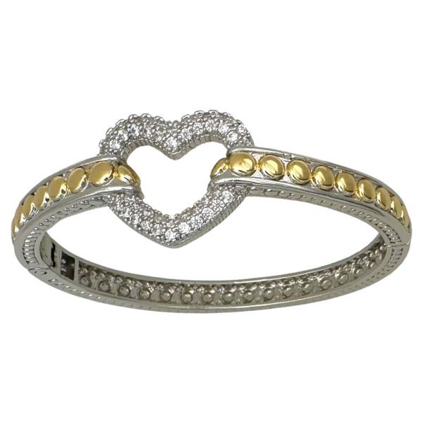 CZ Pave Heart Bracelet