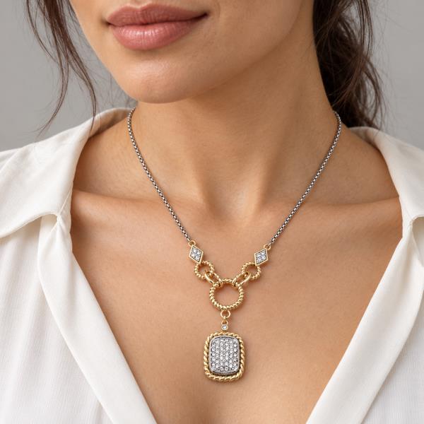 RHINESTONE CHAIN PAVE NECKLACE