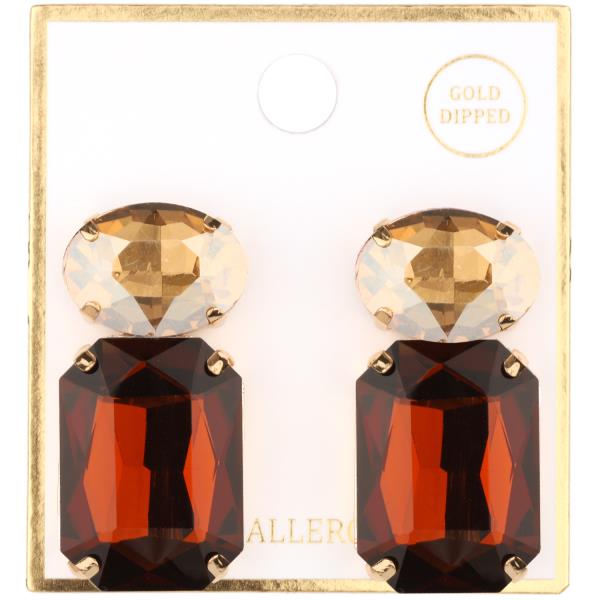 RHINESTONE POST EARRING