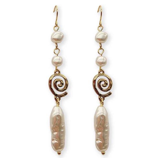 SWIRL CHARM DROP EARRING
