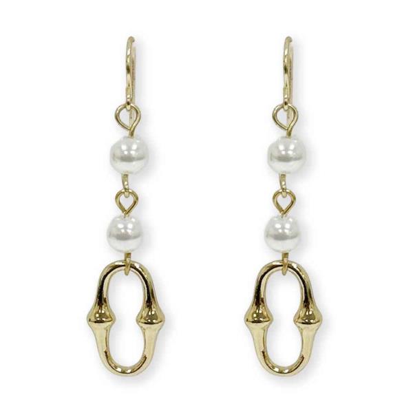 PEARL & LINK DROP EARRING