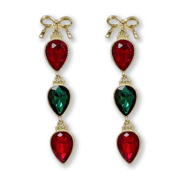 Bow and AB Crystal Drop Earring