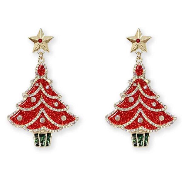CZ Christmas Tree Earring