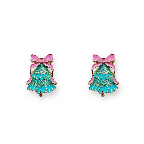 Christmas Enamel Tree Post Earring