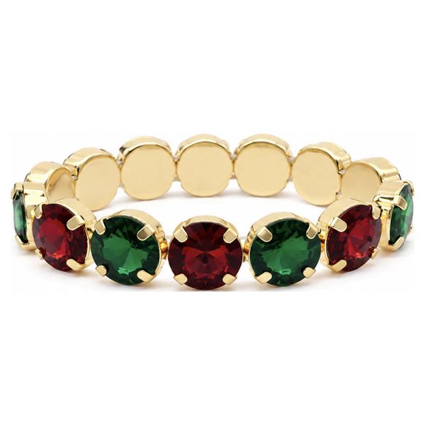 RED N GREEN COLOR STRETCH BRACELET