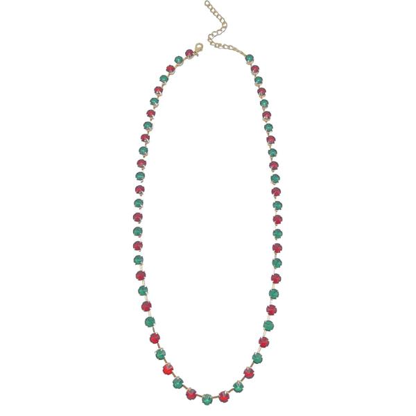 Christmas Color Stone Necklace