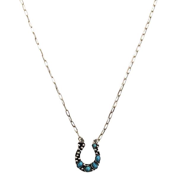 WESTERN HORSESHOE TQ NECKLACE