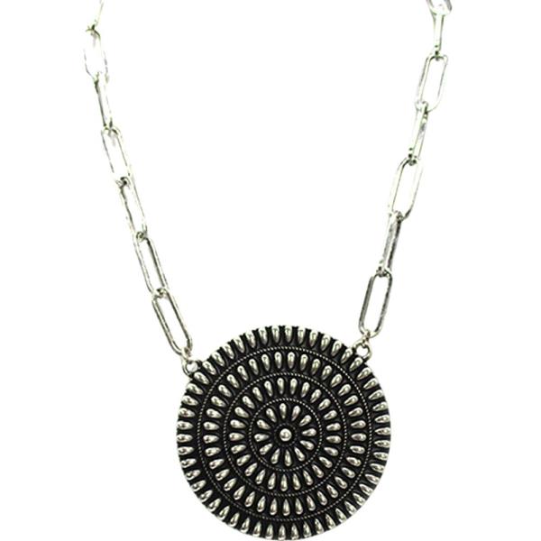 SUNBURST PENDANT WESTERN STYLE NECKLACE