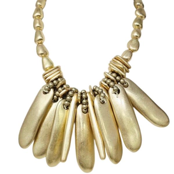 Elongated Pendant Statement Necklace