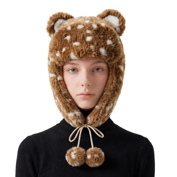 FAUX FUR BAMBI TRAPPER HAT