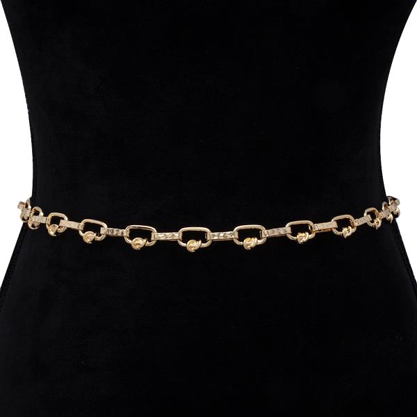 RECTANGULAR LINK METAL HOOK BELT