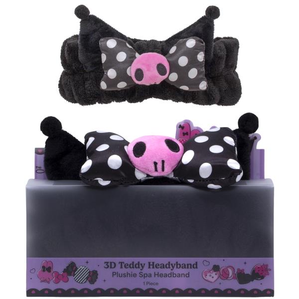 THE CREME SHOP X MY MELODY KUROMI 3D TEDDY HEADYBAND PLUSHIE SPA HEADBAND