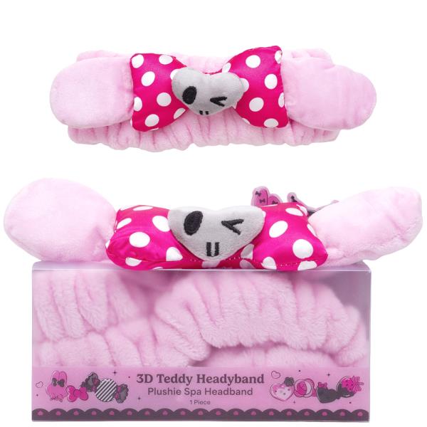 THE CREME SHOP X MY MELODY KUROMI 3D TEDDY HEADYBAND PLUSHIE SPA HEADBAND