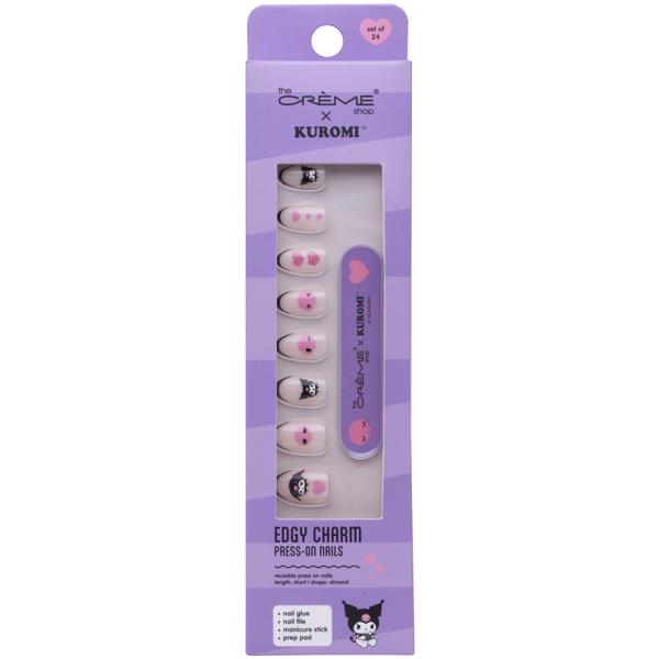 THE CREME SHOP Kuromi Edgy Charm Nails Set of 24