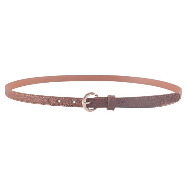 METAL ROUND BUCKLE SLIM BELT