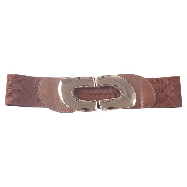 METAL OVAL CLASP WIDE ELASTIC BELT