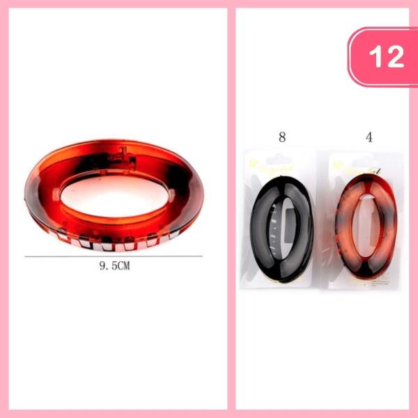 Oval Hair Claw Clip (12 Units)